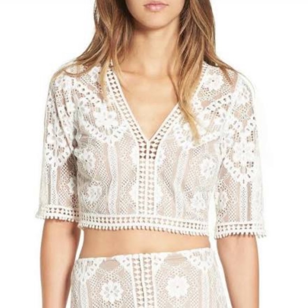 For love and lemons Florence lace top